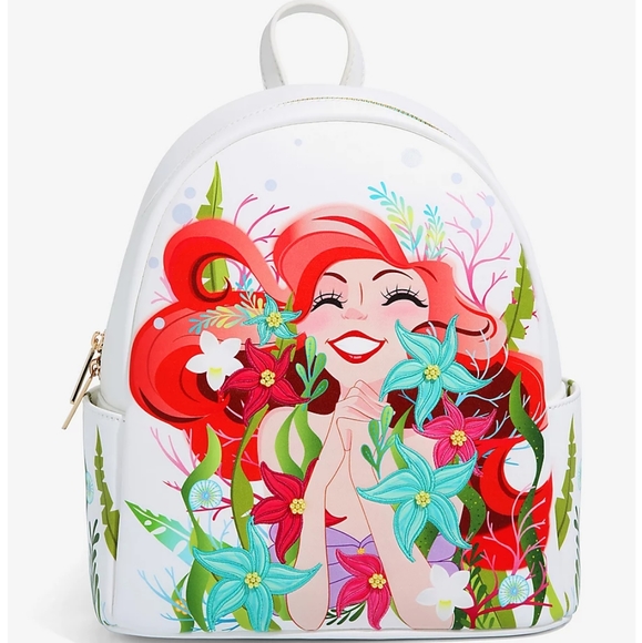 Danielle Nicole Disney The Little Mermaid Ariel Floral Mini Backpack - Picture 1 of 10